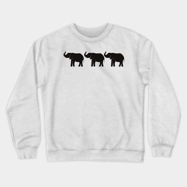 3 Elephants Crewneck Sweatshirt by annmariestowe